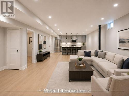Basement Virtual Renovation - 245 Centennial Forest Drive, Milton, ON - Indoor Photo Showing Living Room