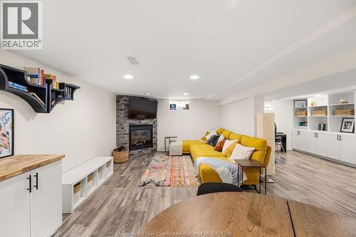 426 Bertha, Windsor, ON - Indoor With Fireplace