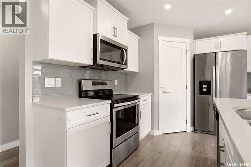 1760 Mustard Street, Regina, SK - Indoor Photo Showing Kitchen With Stainless Steel Kitchen With Upgraded Kitchen
