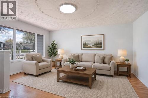 Virtually Staged - 87 Christopher Drive, Waterloo, ON - Indoor Photo Showing Living Room