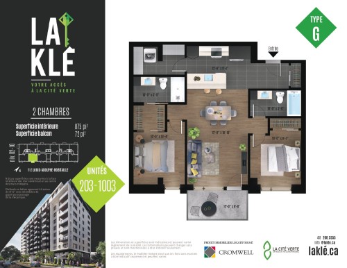 Plan (croquis) - 203-1180 Rue Louis-Adolphe-Robitaille, Québec (La Cité-Limoilou), QC 