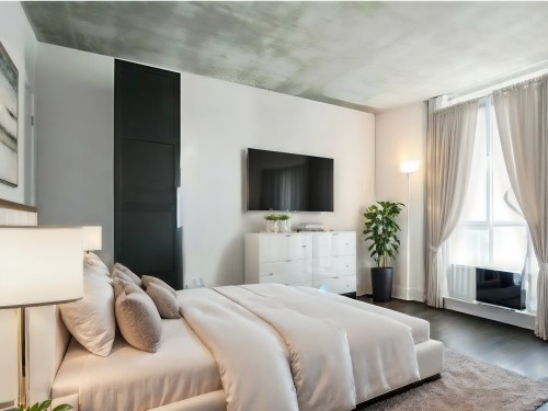 Chambre à coucher - 405-1199 Rue Bishop, Montréal (Ville-Marie), QC 