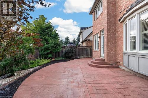 Stamped Rear Patio - 755 Rayner Court, Milton, ON 