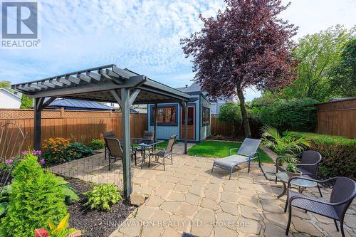 Landscaped backyard patio with pergola & shed - 2545 Page Road, Ottawa, ON 