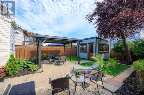 Landscaped backyard patio with pergola & shed - 2545 Page Road, Ottawa, ON 
