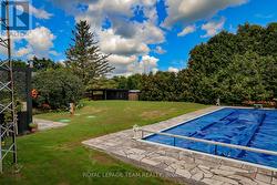 A picture of the yard with new septic system - 
