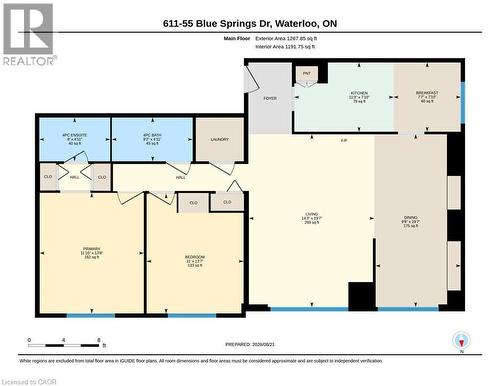 Unit Layout - 55 Blue Springs Drive Unit# 611, Waterloo, ON 