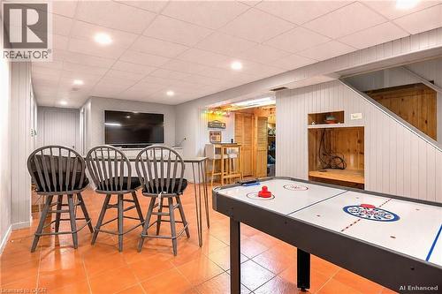 AI enhanced view of the basement. A large, finished space with numerous possiblities! - 115 Southwood Drive, Cambridge, ON 