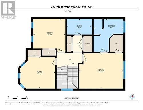Floor Plan - Second Floor - 937 Vickerman Way, Milton, ON 