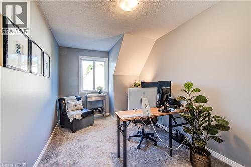 Neutral wall paint with sloped ceiling details - 360 Cornridge Place Unit# 2, Waterloo, ON 