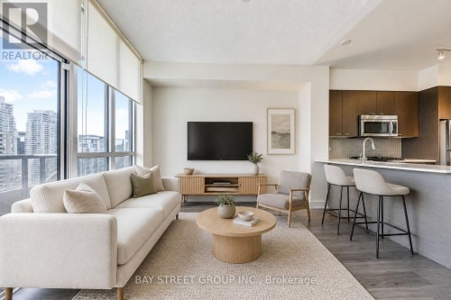 Living Room - Virtual Staged - 2006 - 88 Sheppard Avenue E, Toronto, ON 