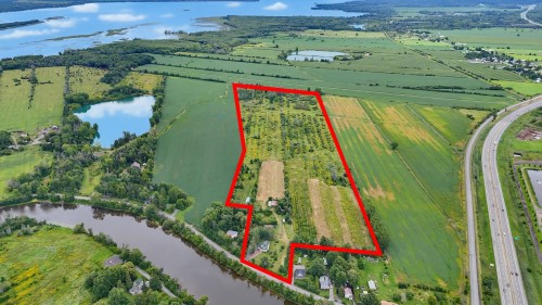 Aerial View - 108 Ch. Du Bas-De-La-Rivière, Rigaud, QC 