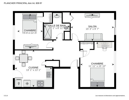 Plan (croquis) - 2-8215 Rue Fabre, Montréal (Villeray/Saint-Michel/Parc-Extension), QC 