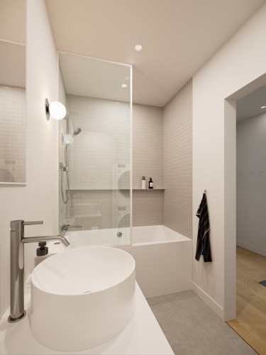 Salle de bains - 302-5973 Av. Papineau, Montréal (Rosemont/La Petite-Patrie), QC 