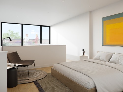 Chambre à coucher principale - 302-5973 Av. Papineau, Montréal (Rosemont/La Petite-Patrie), QC 