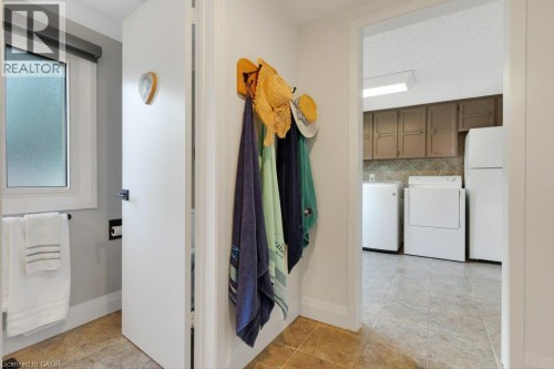 2 pcs bath adjacent to laundry and back door out to pool area - 196 Abraham Street, Cambridge, ON 