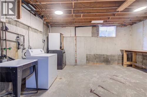 Large unfinished laundry/storage area - 150 Westcourt Place, Waterloo, ON 