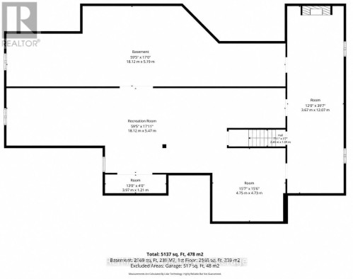 Basement Floor plan - 90 Goldfinch Crescent, Tiny, ON 