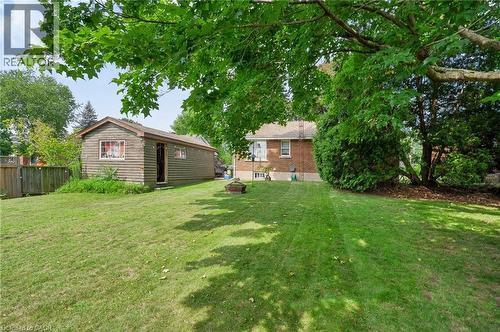 Backyard with detached garage - 1046 Shepherds Drive, Burlington, ON 