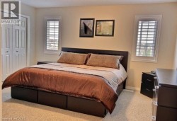 Neutral-toned walls, two windows with plantation shutters, carpeted flooring, and bi-fold closet doors - 