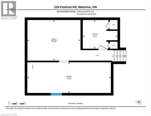Floor plan - 219 Foxhunt Road, Waterloo, ON 