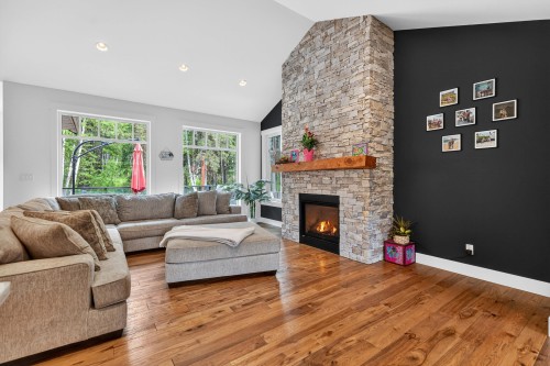 110 Westview Road, Prince George, BC - Indoor Photo Showing Living Room With Fireplace