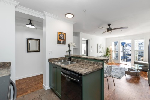 206-8933 Edward Street, Chilliwack, BC - Indoor Photo Showing Kitchen With Double Sink
