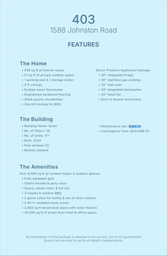 403-1588 Johnston Road, White Rock, BC 