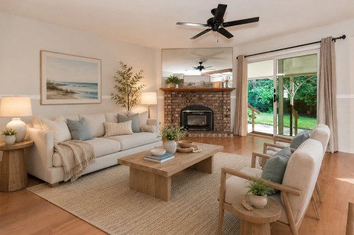 13056 22A Avenue, Surrey, BC - Indoor Photo Showing Living Room With Fireplace