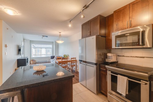 423-5650 201A Street, Langley, BC - Indoor Photo Showing Kitchen With Stainless Steel Kitchen