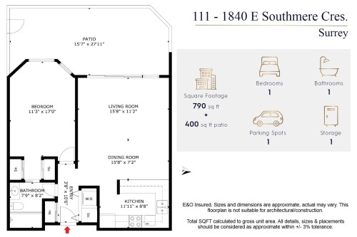 111-1840 Southmere Crescent E, Surrey, BC 