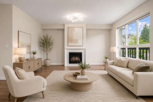 82-10489 Delsom Crescent, Delta, BC - Indoor Photo Showing Living Room With Fireplace