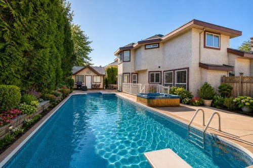 15355 80A Avenue, Surrey, BC - Outdoor With In Ground Pool With Backyard With Exterior
