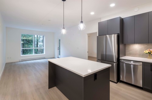 310-3480 146A, Surrey, BC - Indoor Photo Showing Kitchen With Stainless Steel Kitchen With Upgraded Kitchen