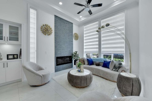 8825 131 Street, Surrey, BC - Indoor Photo Showing Living Room With Fireplace