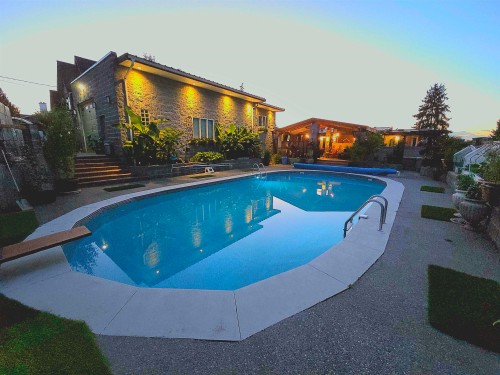19717 48A Avenue, Langley, BC - Outdoor With In Ground Pool With Deck Patio Veranda With Backyard