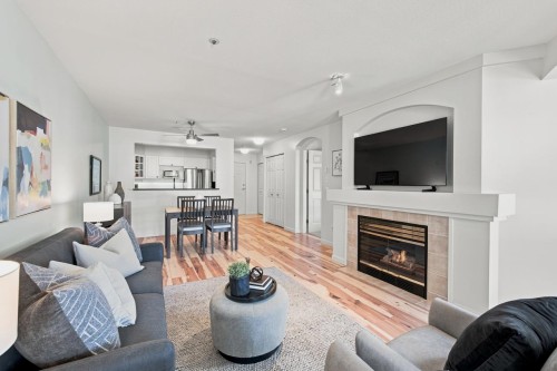 204-20125 55A Avenue, Langley, BC - Indoor Photo Showing Living Room With Fireplace