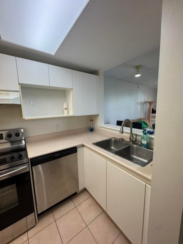 404-10899 University Drive, Surrey, BC - Indoor Photo Showing Kitchen With Double Sink