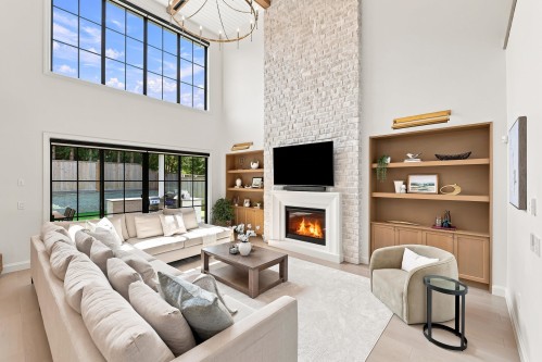 4509 Southridge Crescent, Langley, BC - Indoor Photo Showing Living Room With Fireplace