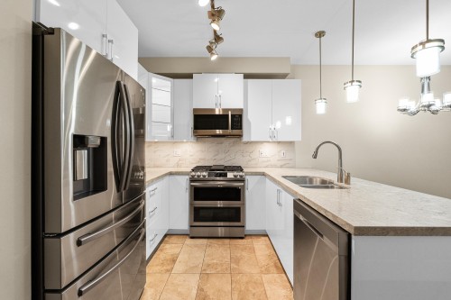 109-20367 85 Avenue, Langley, BC - Indoor Photo Showing Kitchen With Double Sink With Upgraded Kitchen