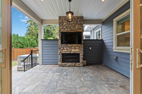 17138 0A Avenue, Surrey, BC - Outdoor With Fireplace With Deck Patio Veranda With Exterior