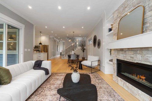 17138 0A Avenue, Surrey, BC - Indoor Photo Showing Living Room With Fireplace