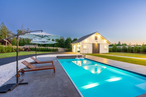 22872 76A Avenue, Langley, BC - Outdoor With In Ground Pool With Backyard