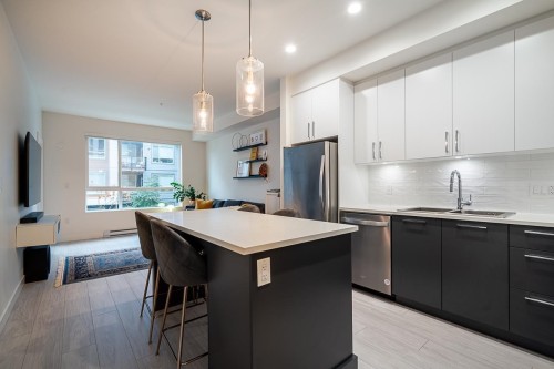 B228-20834 80 Avenue, Langley, BC - Indoor Photo Showing Kitchen With Stainless Steel Kitchen With Double Sink With Upgraded Kitchen