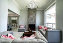 17012 57 Avenue, Surrey, BC  - Indoor Photo Showing Living Room With Fireplace 