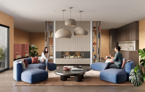 541-7588 198B Street, Langley, BC - Indoor Photo Showing Living Room With Fireplace