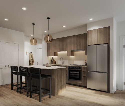 B207-18088 72 Avenue, Surrey, BC - Indoor Photo Showing Kitchen With Upgraded Kitchen