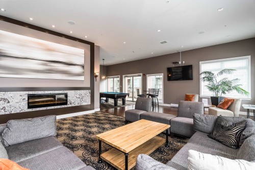 B401-20211 66 Avenue, Langley, BC - Indoor Photo Showing Living Room With Fireplace