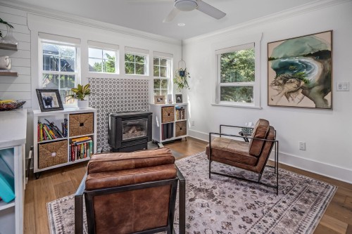 9194 Wright Street, Langley, BC - Indoor Photo Showing Living Room With Fireplace