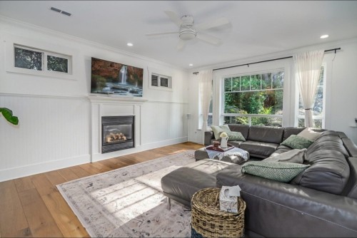 9194 Wright Street, Langley, BC - Indoor Photo Showing Living Room With Fireplace